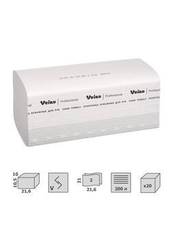 Полотенца бумажные д/дисп Veiro Prof Comf 2сл 200лx20пач/кор V-слож KV205