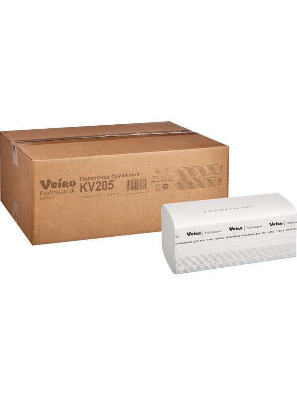 Полотенца бумажные д/дисп Veiro Prof Comf 2сл 200лx20пач/кор V-слож KV205