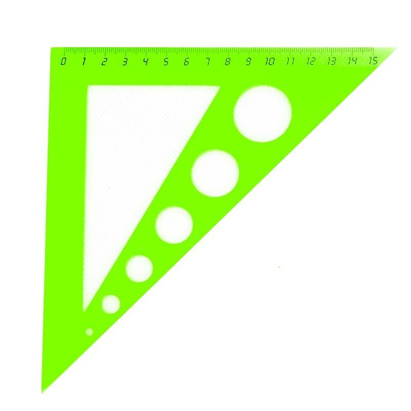 Набор большой: линейка 30см, угольники 21см и 16см, трансп-р 10см,цветасс.