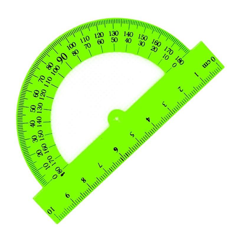 Набор большой: линейка 30см, угольники 21см и 16см, трансп-р 10см,цветасс.