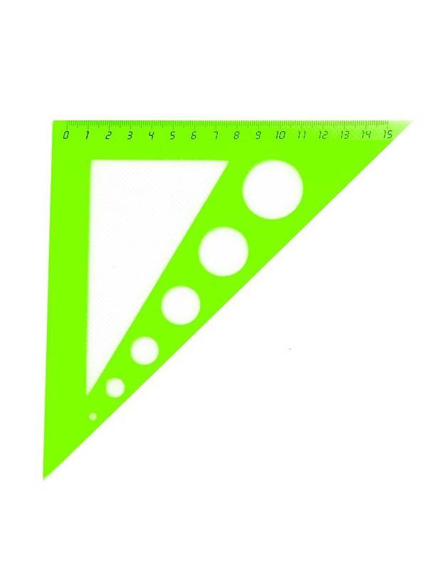 Набор большой: линейка 30см, угольники 21см и 16см, трансп-р 10см,цветасс.