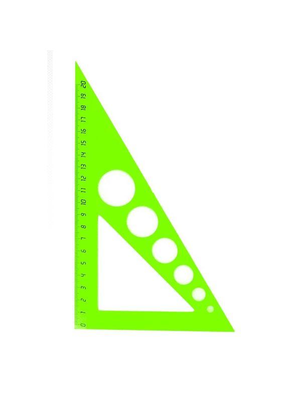 Набор большой: линейка 30см, угольники 21см и 16см, трансп-р 10см,цветасс.