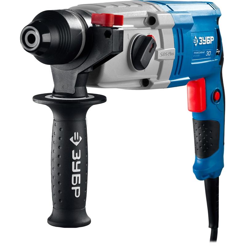Перфоратор ЗУБР SDS+ 3,3 Дж, Профессионал 900 Вт (ЗП-30-900 К)
