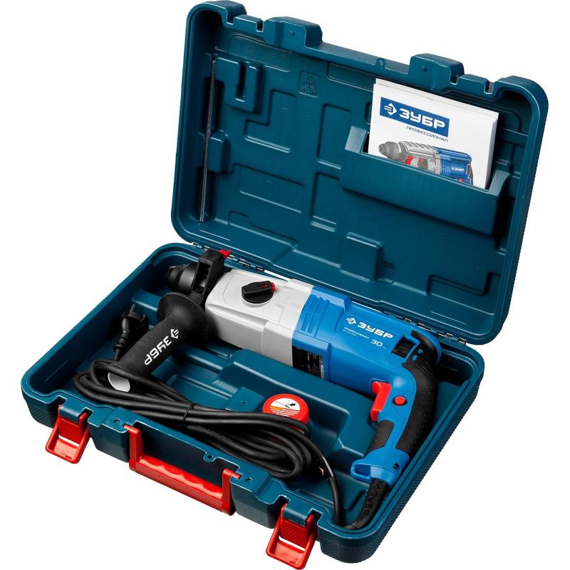 Перфоратор ЗУБР SDS+ 3,3 Дж, Профессионал 900 Вт (ЗП-30-900 К)
