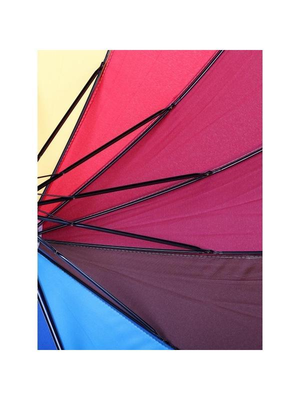 Зонт Радуга трость кожаной ручкой Эврика,98768