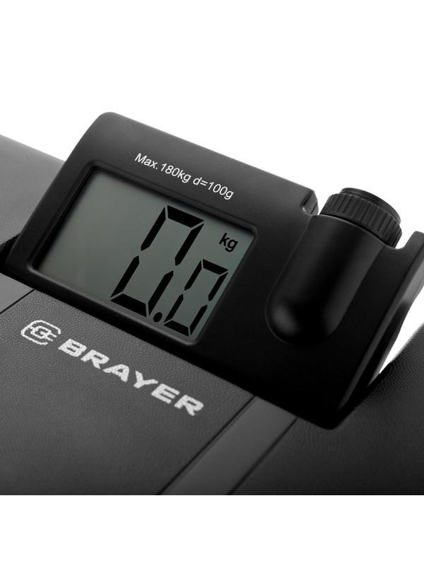 Весы напольные BRAYER 3736BR, до180 кг,33x32 см, диспл 62x40 мм, проектор