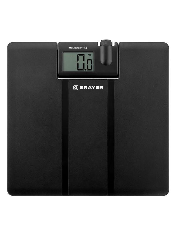 Весы напольные BRAYER 3736BR, до180 кг,33x32 см, диспл 62x40 мм, проектор