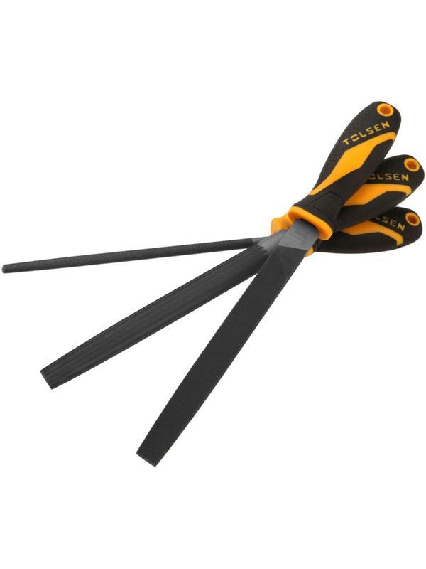 Набор напильников GRIPro, 200 мм, 3 предмета TOLSEN