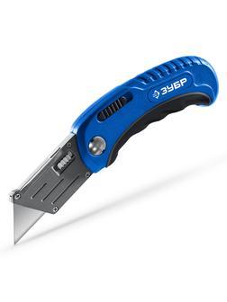 ЗУБР Компакт-А24, универсальный складной нож с трапециевидным лезвием (09226)