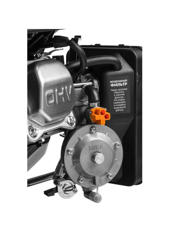 Генератор гибридный (газ-бензин) ЗУБР, 5.0кВт, AVR, эл.стартер (СГ-5500Е)