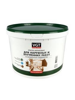 Краска моющаяся для наружных и внутрен работ,ВД-АК-1180,белоснежн,VGT,15 кг