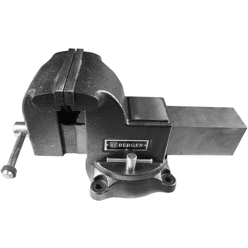 Тиски чугунные поворотные с трубн.зажимом и наковальн. 100 мм BERGER BG1336