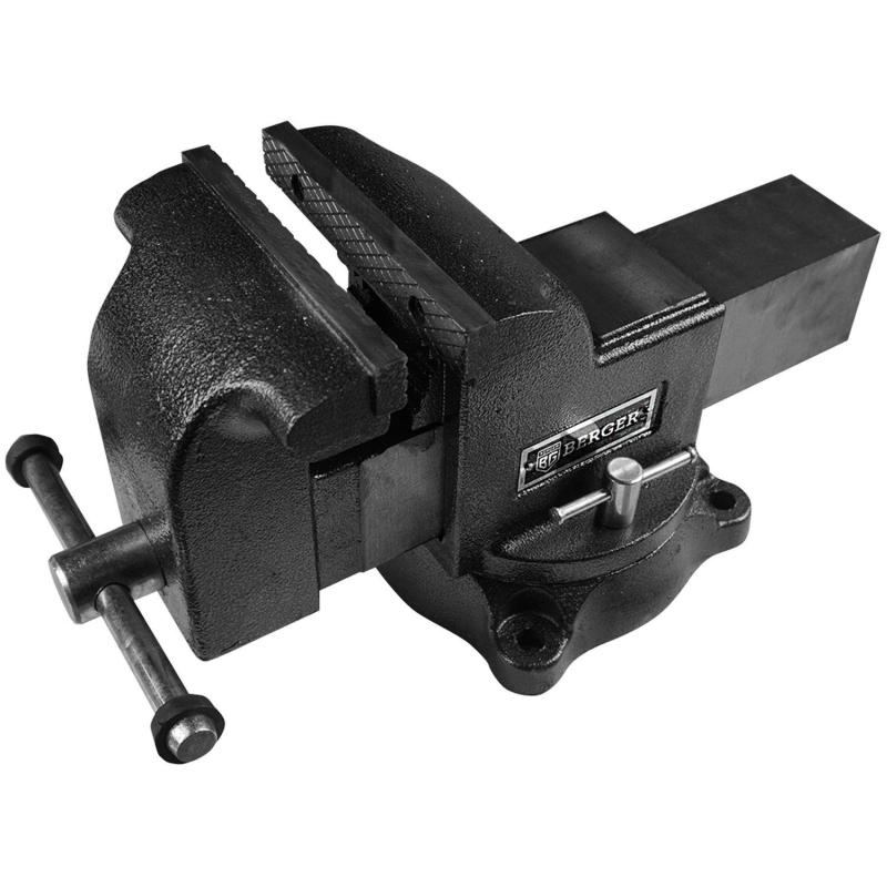 Тиски чугунные поворотные с трубн.зажимом и наковальн. 100 мм BERGER BG1336