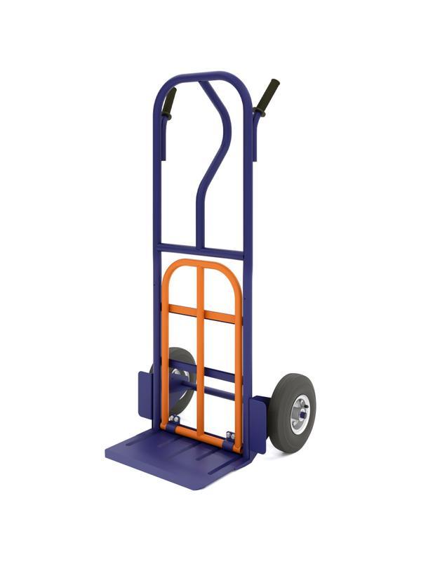 Тележка грузовая с доп полкой КГ 250 П колеса пневмо D250мм RUSKLAD