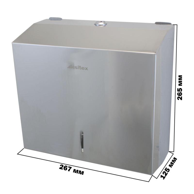 Диспенсер для полотенец лист V-слож металл Ksitex TН-5823 SSN