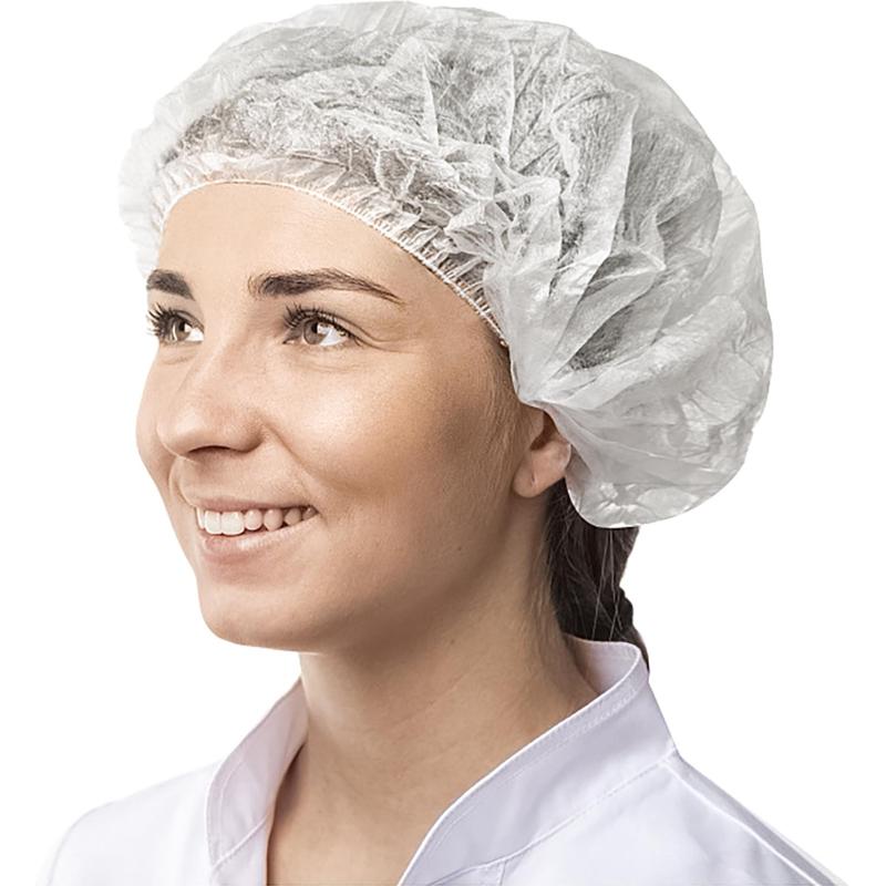 Шапочка Шарлотта н/с неткан.Шар-10/1р-Б Белая 10% 100 шт/уп