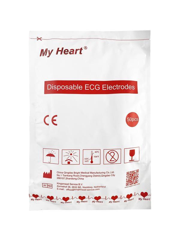 Электрод ЭКГ однораз My Heart, тверд на вспен осн,37х42мм (50 шт/упак)Китай