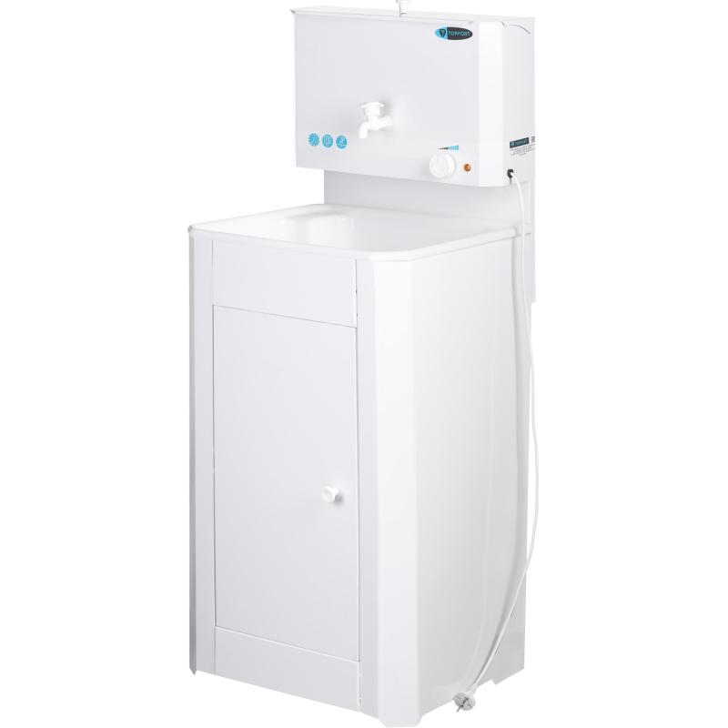 Умывальник дачный TOPFORT SIMPLE с подогревом 15л, пласт мойка, белый