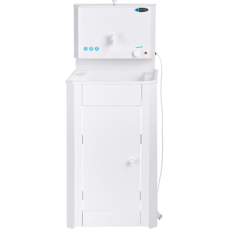 Умывальник дачный TOPFORT SIMPLE с подогревом 15л, пласт мойка, белый