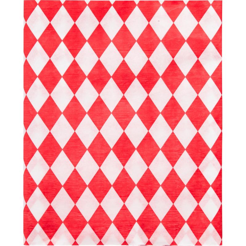 Скатерть одноразовая Luscan, 120х200см 6шт/рулон, красный ромб