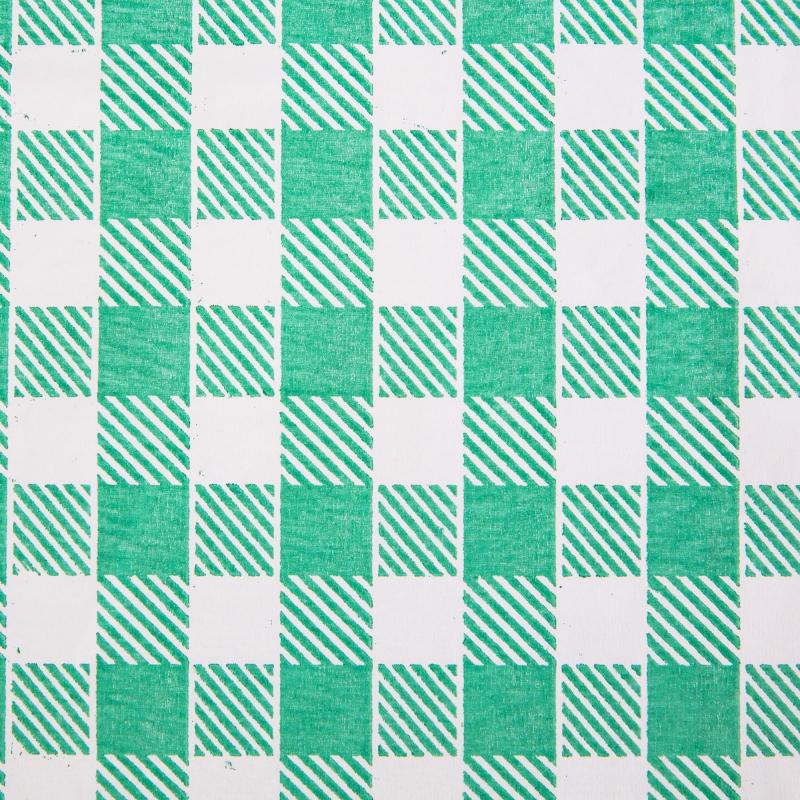 Скатерть одноразовая Luscan, 120х200см 6шт/рулон, зеленая клетка