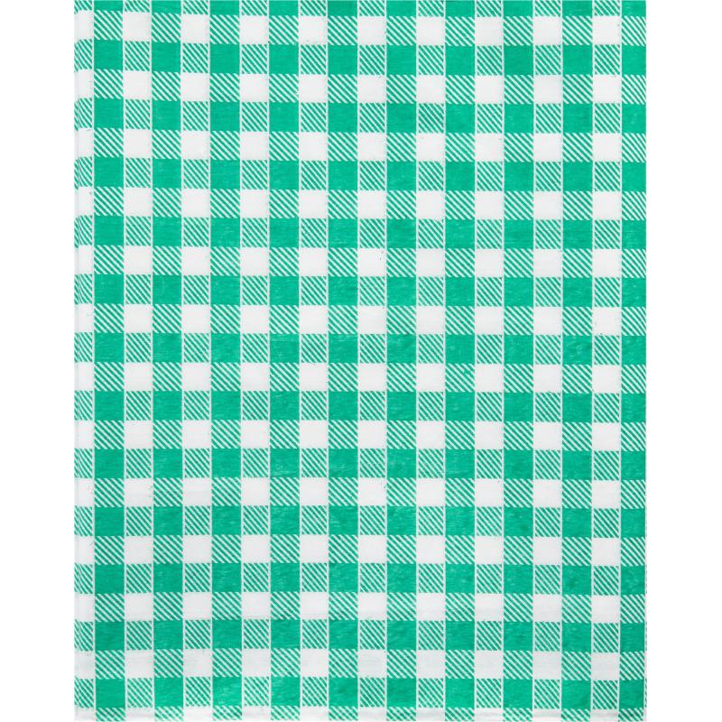 Скатерть одноразовая Luscan, 120х200см 6шт/рулон, зеленая клетка