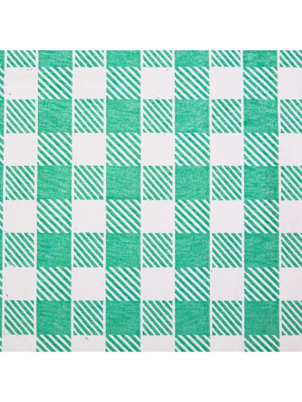 Скатерть одноразовая Luscan, 120х200см 6шт/рулон, зеленая клетка