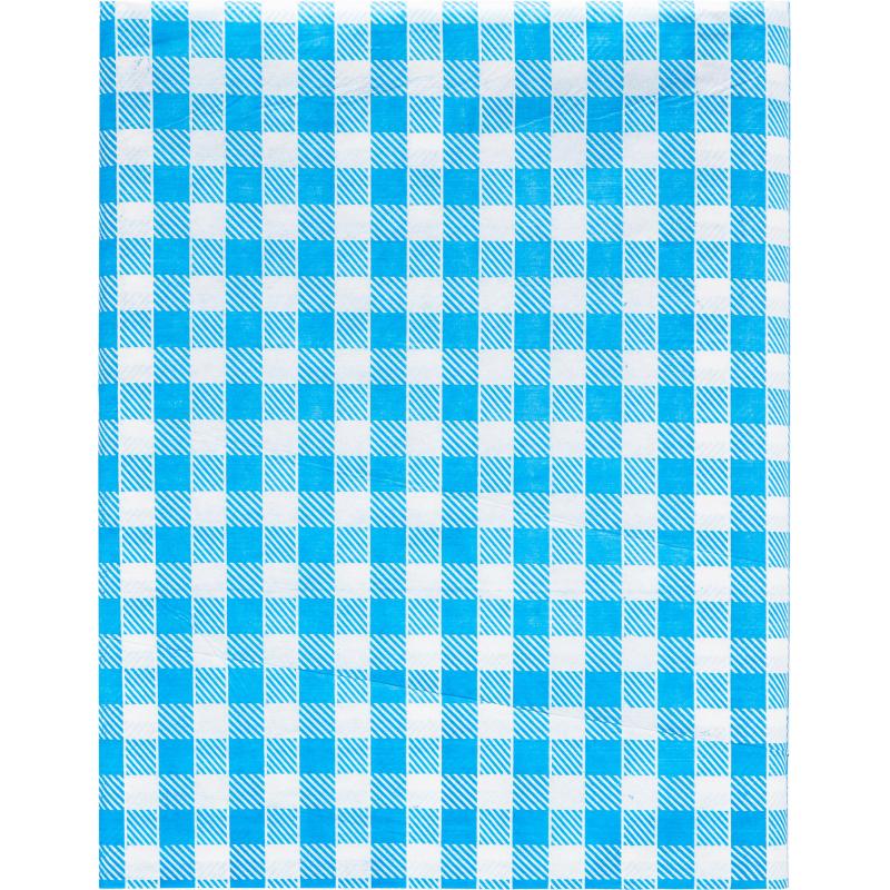 Скатерть одноразовая Luscan, 120х200см 6шт/рулон, синяя клетка