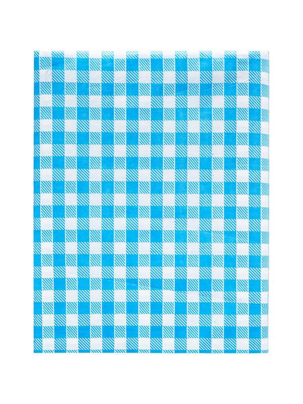 Скатерть одноразовая Luscan, 120х200см 6шт/рулон, синяя клетка