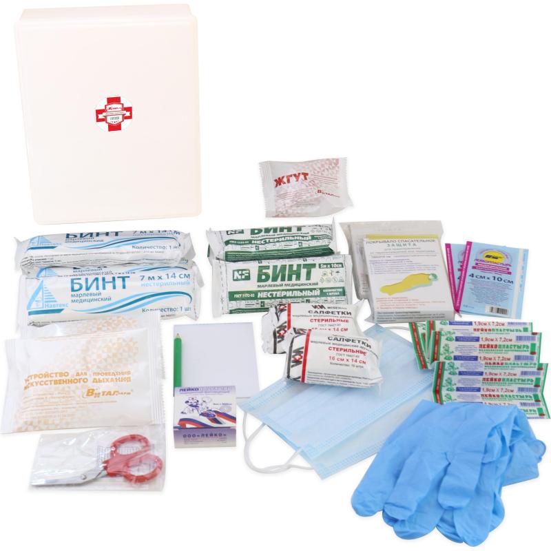 Аптечка первой помощи работникам пр.№262н ф.34. 54122 пластик.шкаф