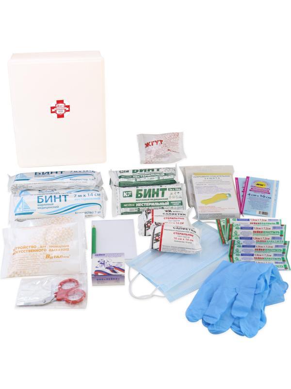 Аптечка первой помощи работникам пр.№262н ф.34. 54122 пластик.шкаф