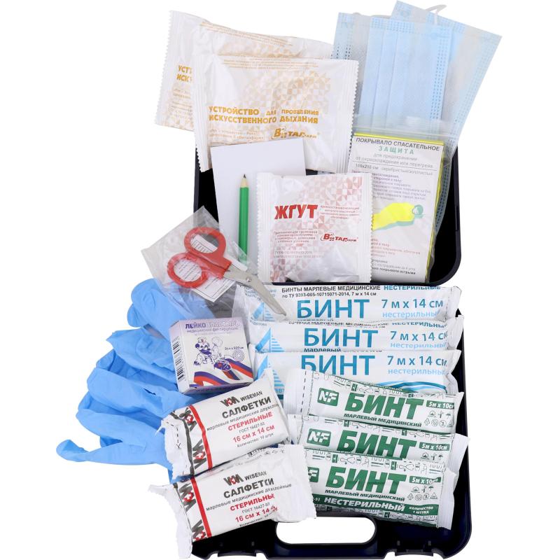 Аптечка первой помощи автомобильная ф.10. 54160 пр. №260н пластик.бокс