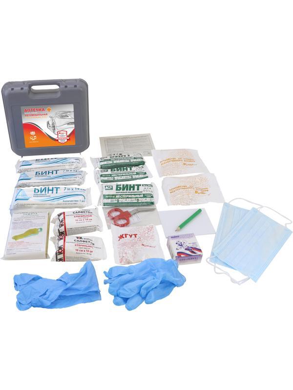 Аптечка первой помощи автомобильная ф.10. 54160 пр. №260н пластик.бокс
