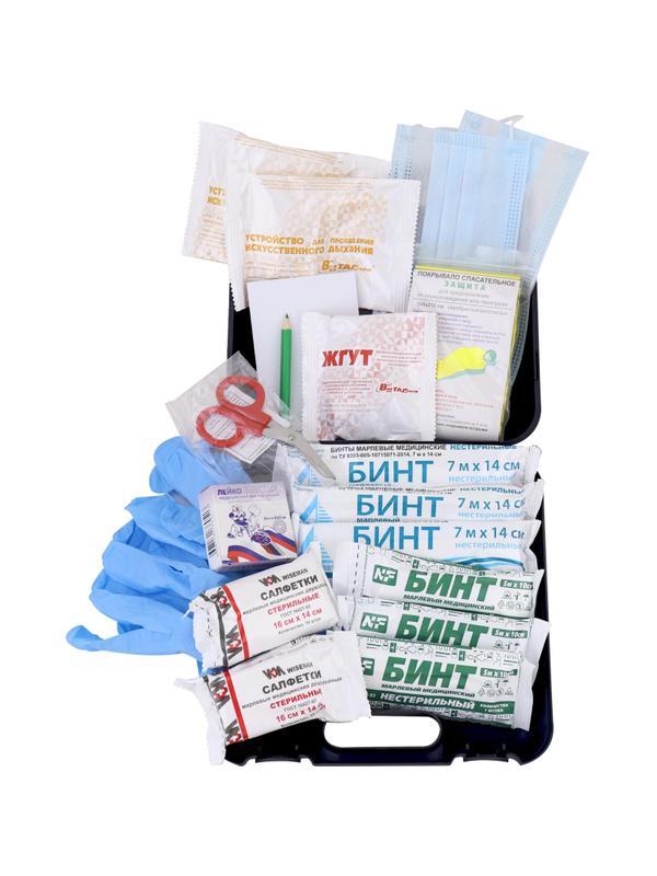 Аптечка первой помощи автомобильная ф.10. 54160 пр. №260н пластик.бокс