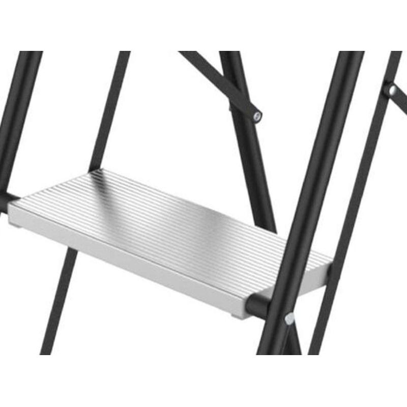 Стремянка 2в1 с колесами и платформой, сталь, Zalger, арт. 911-3