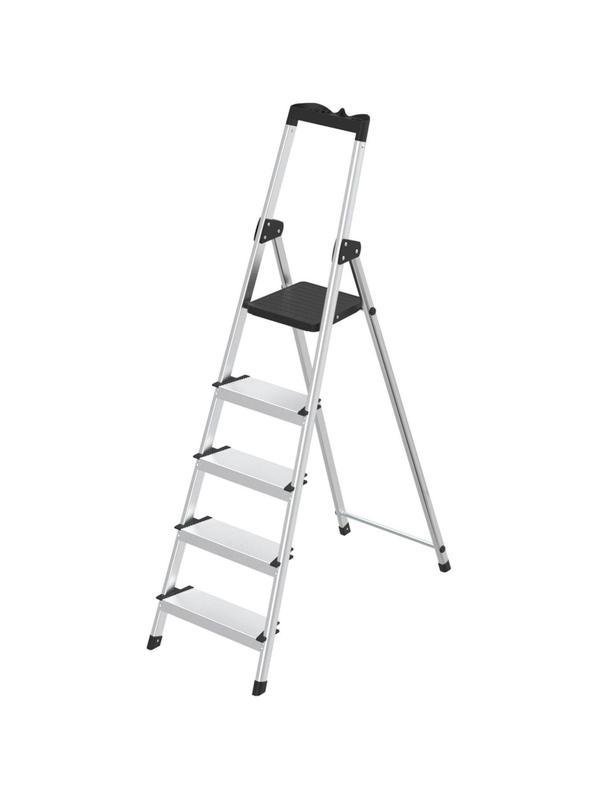 Стремянка алюминиевая 5ст. с лотком, 12см ступенька, Zalger, арт. 211-5