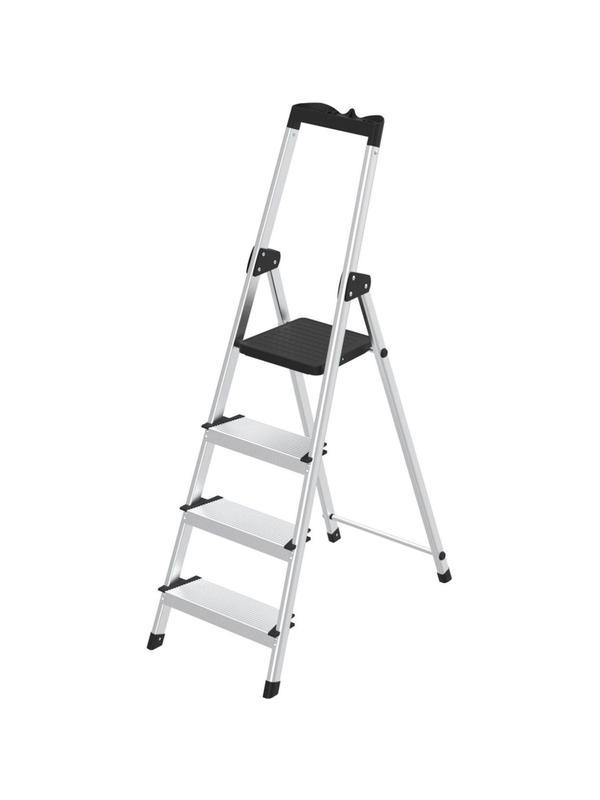 Стремянка алюминиевая 4ст  с лотком,12см ступенька, Zalger, арт. 211-4