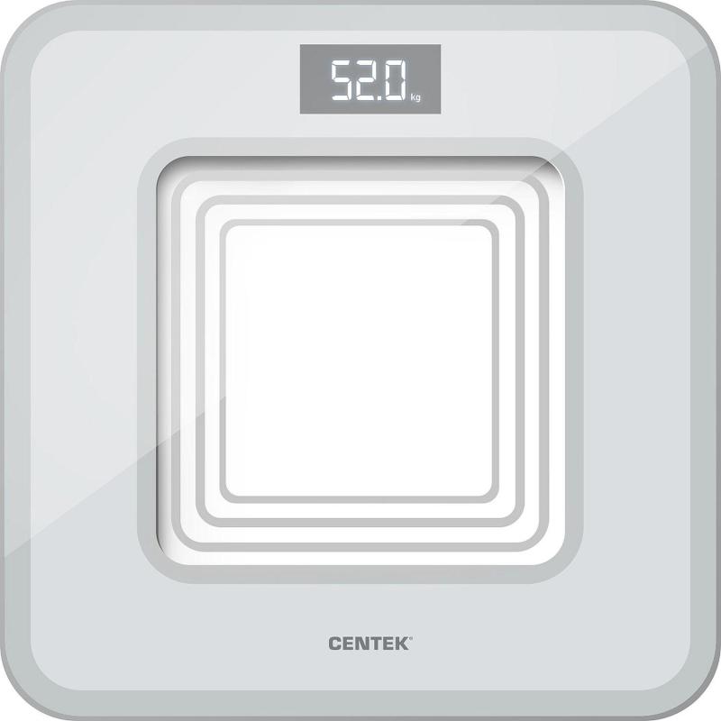 Весы Centek CT-2443 LCD GRAY, напольные,электронные шаг 0,1кг, LCD, 28х28см