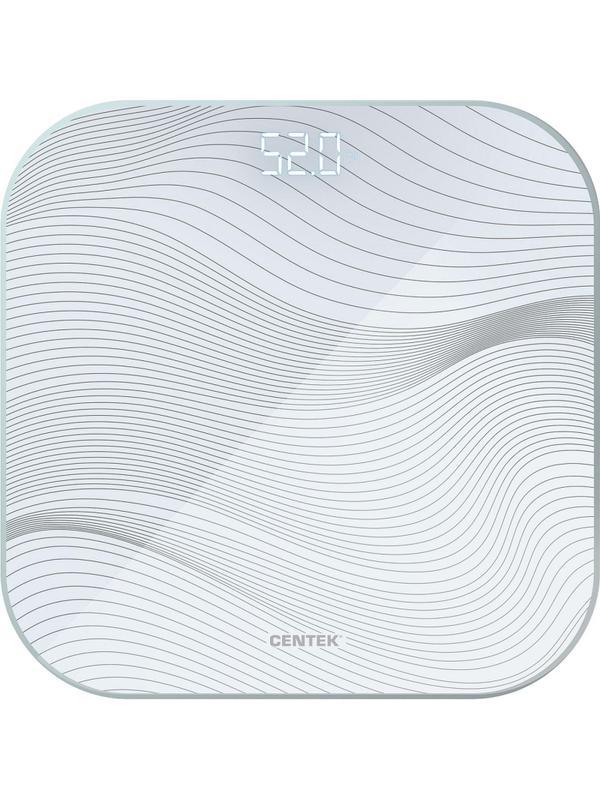 Весы Centek CT-2441 LED GRAY,напольные, электронные шаг 0,1кг, LCD, 30х30см