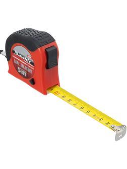 Рулетка Double fixation5 м х 19 мм обрезиненный корпус двойная Matrix,31056