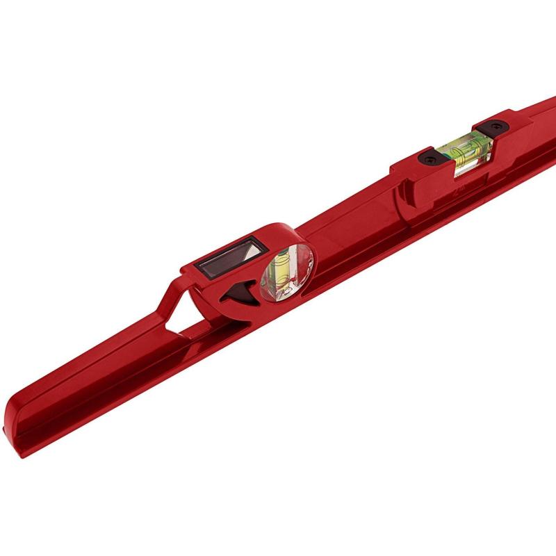 Уровень алюминиевый 600 мм литой 2 глазка (1 фронтальный) Matrix, 34907