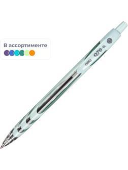Ручка шариковая автомат. Deli  шарик0,7мм,нескольз,син, в асс EQ70-BL
