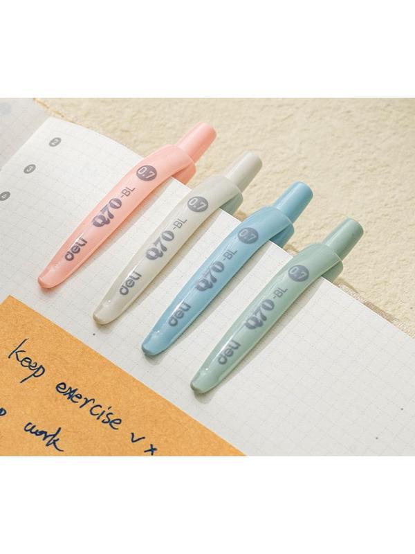 Ручка шариковая автомат. Deli  шарик0,7мм,нескольз,син, в асс EQ70-BL