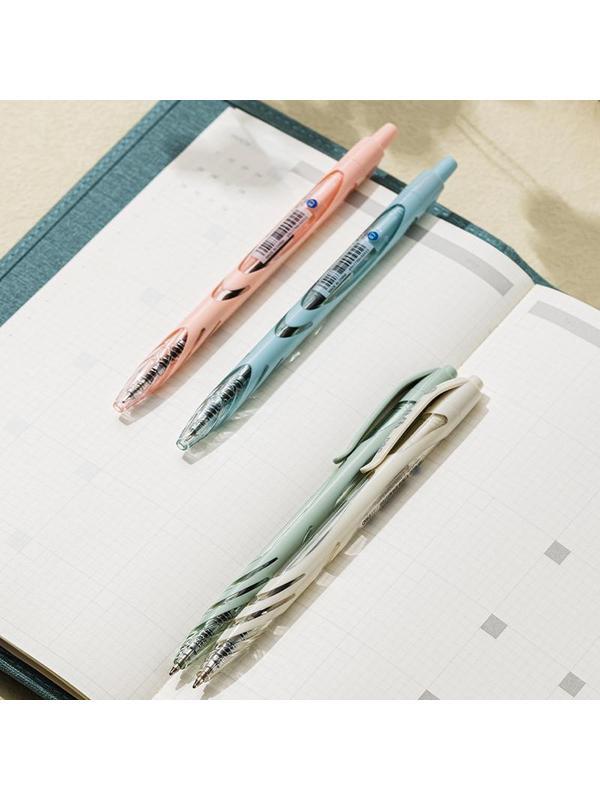 Ручка шариковая автомат. Deli  шарик0,7мм,нескольз,син, в асс EQ70-BL