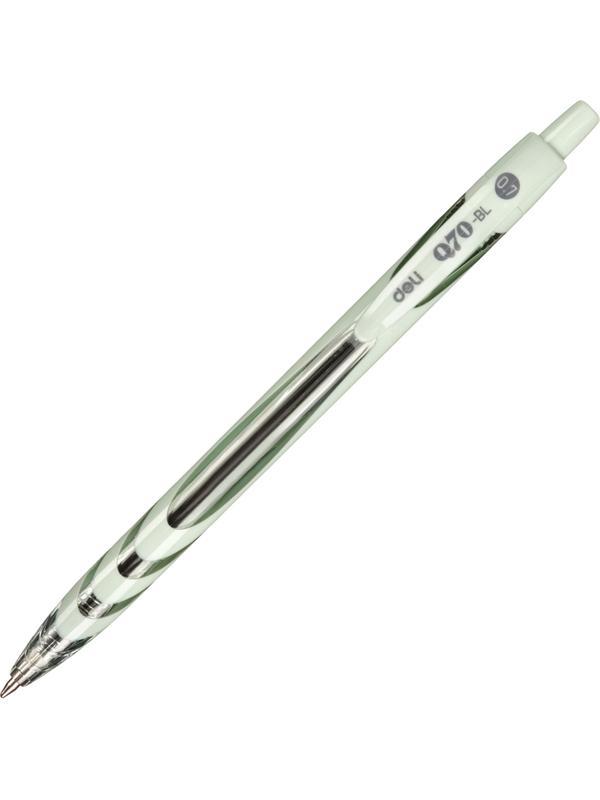 Ручка шариковая автомат. Deli  шарик0,7мм,нескольз,син, в асс EQ70-BL