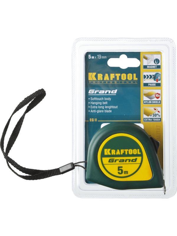 Рулетка KRAFTOOL  Grand, 5 м х 19 мм (34022-05-19)