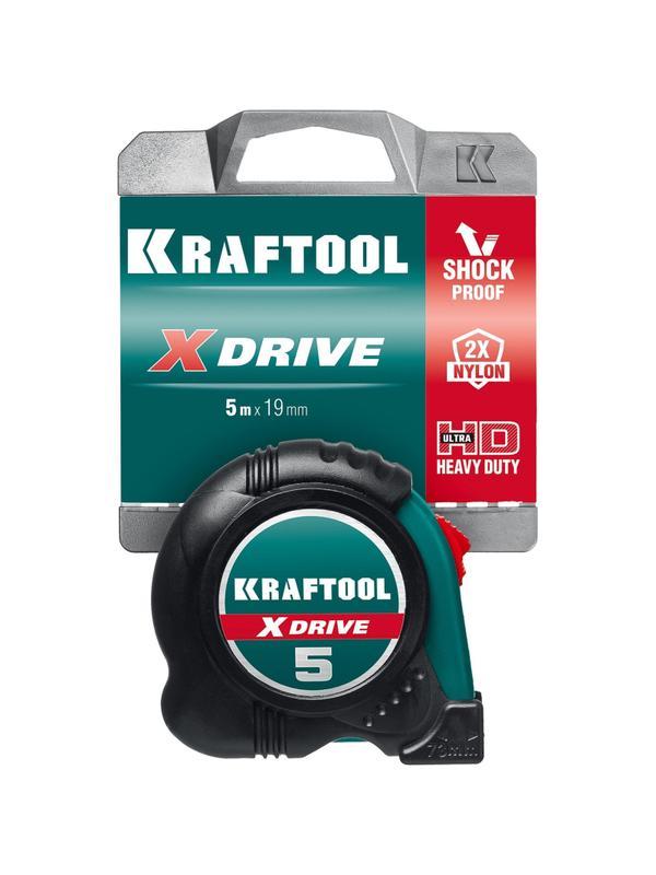 Рулетка KRAFTOOL  X-Drive, 5 м х 19 мм (34122-05-19)