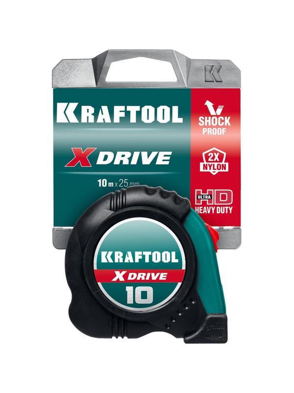Рулетка KRAFTOOL  X-Drive, 10 м х 25 мм (34122-10)