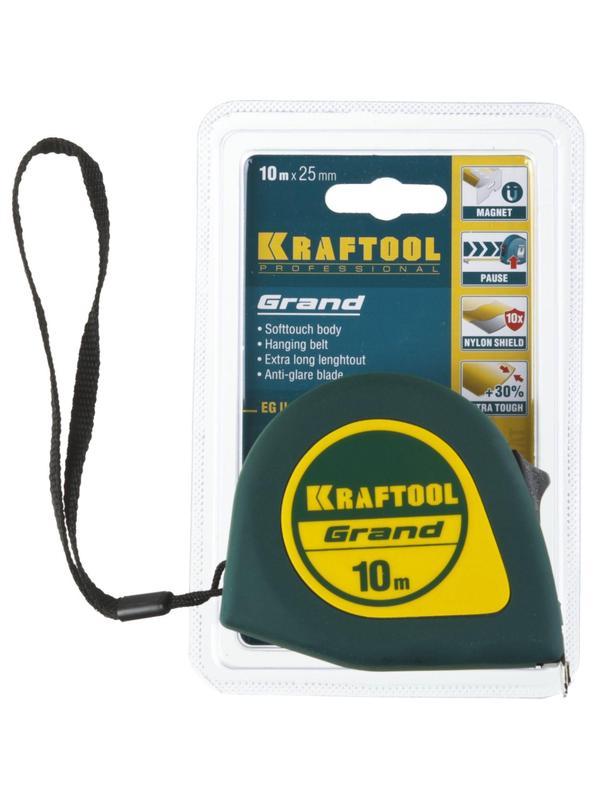 Рулетка KRAFTOOL  Grand, 10 м х 25 мм, (34022-10-25)