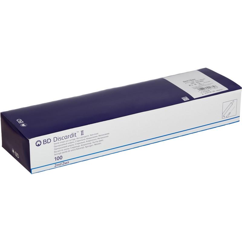 Шприц 2-комп. однораз. 2мл LS 23G(0,6x30) прил. 100шт/уп BD